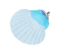 Bird Perches for Cage, High Calcium Mineral Parrot Perch Stand - Rough Surface for Claw & Beak Health, Ideal for Medium to Large Birds, Colorful Ceramic Bird Cage Accessories (Blue, Shell)