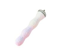 Bird Perches for Cage, High Calcium Mineral Parrot Perch Stand - Rough Surface for Claw & Beak Health, Ideal for Medium to Large Birds, Colorful Ceramic Bird Cage Accessories (Purple, Coral)