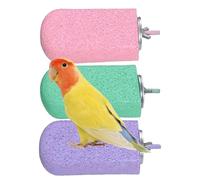 Bird Perches for Cage, Ice Cream Resin Bird Perch Stand Exercise Toys, 3X Parrot Toys Pet Supplies, Paw Grinding Stick for Parakeet Cockatiel Lovebird Finches