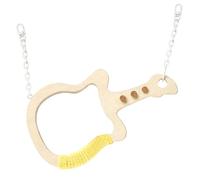 Bird Perches for Cage - Interactive Guitar Toy Stand, Natural Wood Perches Bird Swing for Grinding Training Cockatiel Conure Macaw African Grey Fink Inseparable Small