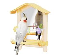 Bird Perches for Cage - Parakeet Perches With Mirror | Pet Supplies for Chewing Playground Indoor Outdoor Yard Garden Patio Courtyard Balconies Window Inside Chicken Hammock