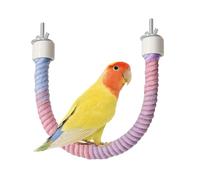 Bird Perches for Cage, Parrot Perches for Large Birds,Parrot Rope Bird Rope with Colorful Gradient - Bird Swing, Rope Perch with Screws