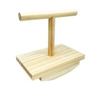 Bird Perches for Cage, Parrot Stand, Wooden Swing with Resting Station and Toy for Interactive Standing Play on Windowsill, Desk and Outdoor Bird Watching
