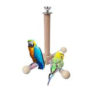" Bird Perches for Cage, Premium Wooden Parrot Perch, 360 Degree Free Rotation Bird Perch with Macaron Rope for Parakeets Cockatiels Conures Macaws Finches Love Birds