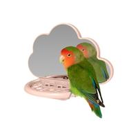 Bird Perches for Cages, Bird Cage Perches | Cockatiel Mirror Parakeet Perches | Bird Mirror, Parakeet Mirror, Cockatiel Bass with Feeding Bowl for Parakeets, Parakeets, Turtle Doves