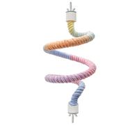 Bird Perches for Cages, Parrot Perches for Large Birds - Colourful Gradient Bird Rope Parrot Perch Stand - Rope Perch with Double Head Screws, Bird Swing for Parrots, Sit