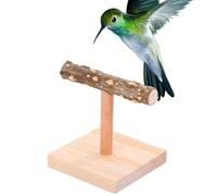 Bird Perches For Parrots,T Shape Natural Wood Bird - Easy To Carry Birds Exercise Toy, Versatile Table Top Cockatiel Perch, Lasting For Cockatiel, Peonies, Macaws, Tiger Parrot, Parrots
