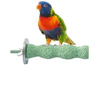 Bird Perches - Natural Calcium Grinding Stone Rough Stick Cage Accessory Climbing Frame Toy | Teeth Chew Toy for Hamster Parrot Cockatiel