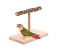 Bird Perches - Natural T Shape Wood Stand | Table Top Exercise Toy For Cockatiel Peonies | Macaws Tiger Parrot Budgerigars Love Birds, Bird Perch For Parrots - Parrot Stand B́ird Exercise Toy