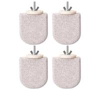 Bird Perches - Paw Grinding Toy | 4-Piece Volcanic Stone Frosted Bird Paw Grinding Toy Cage Barches for Conure Cockatiel Lovebird Exercise Pet Training