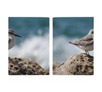 Bird Perching on The Rock Passport Holder, ID Card Protector Case Passport Holder with Slot Passports Travel Wallet Document Cover for Women And Men