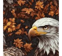 Bird Plant Leaves Peel and Stick Wallpaper 0.3×3 m Removable Self Adhesive Bald Eagle Contact Paper Sticky Back Thicken Waterproof Matte Wall Paper for Living Room Bedroom Furniture Decorate
