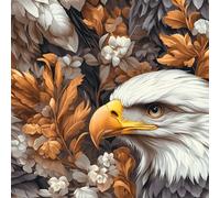 Bird Plant Leaves Peel and Stick Wallpaper 0.4×3 m Removable Self Adhesive Bald Eagle Contact Paper Sticky Back Thicken Waterproof Matte Wall Paper for Living Room Bedroom Furniture Decorate