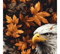 Bird Plant Leaves Wallpaper Self-Adhesive 0.4×3 m Bald Eagle Pattern Matte Contact Paper Removable Thicken Waterproof Canvas Peel and Stick Wall Paper for Home Decoration Furniture Renovation
