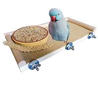 Bird platform 33 cm length perch shelf stand cage accessory! Beech doweling wood perimeter! For cockatiels, parrots, budgies, parrotlets! Strong, built to last! Aesthetic look! Excellent gift!