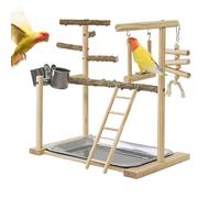 Bird Play Stand - Swing Toy with Tray and Cups,Bird Exercise Toy, Bird Play Gym Playpen, Bird Toys for Parakeet Cockatiel Lovebird Budgie