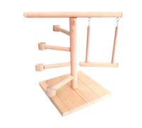 Bird Playground - Bird Perch Gym, Cockatiel Playground | Natural Wooden Climbing Frame, Multifunctional Parakeet Activity Center Bird Cage Toys for Young Old Birds Home Aviary Setup