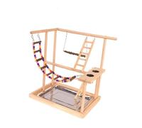 Bird Playground Bird Play Stand Bird Play Gym Playpen,Wooden Parrot Perch Playstand for Cockatoo Parakeets Cockatiels