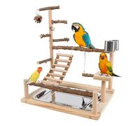 Bird Playground - Bird Play Structure, Parakeet Gym in the Jungle | Indoor Exercise Station with Swing, Climbing Toys Supporting Physical Activity, Dive