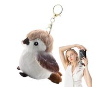 Bird Plush Keychain - 9x8x7cm, Sparrow Plush Pendant | Sparrow Plushs Toy Keychain Lightweight 45g | Cute Bag Charm Made Of Soft Plush, Ideal For Tote Bags, Backpacks And Gift