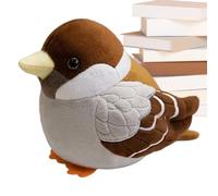 Bird Plush Toy - 6 Inch Cuddly Doll Room Decor | Sparrow Stuffed Toys Plush Animals | for Kids Adults Living Room Dorm Birthday Christmas Comfort Companion