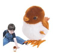 Bird Plush Toy - Plush 3.3x2.5x3.7 Inches | Wind Up Cartoon Sparrow Jumping Toy Cute Crawling Bird | Interactive Clockwork Animal For Kids Learning Play Gift And Daily Use