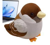 Bird Plush Toy - Realistic Cute Doll Room Decor - Chubby Sparrow Plush Little Bird Doll - for Birthday Christmas Bed Car Bedroom Dorm Sofa Kids Adults Teens