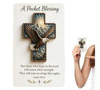 Bird Pocket Cross, 10x14cm Handmade Christian Symbol, Blessing Verse Card, Religious Faith Accessory, Inspirational Spiritual Keepsake Gift, Suitable For Adults Kids Teens Friends Family