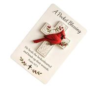 Bird Pocket Cross, Handmade Christian Symbol, Portable Blessing Gift, Verse Card Included, Faith Keepsake, Inspirational Religious, for Adults Kids Teens Friends Family Outdoor 3.94x5.51 inches