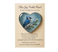 Bird Pocket Heart, 2D Hummingbird Pocket Gift Card with Inspirational Quote, Romantic Love Bird Ornaments, Positive Gift Christmas Party Favors for Friends, Family