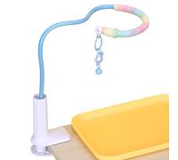 Bird Pole, Bird Cage Perch Stand - Colourful Cotton Non-Slip Toy for Cockatiel Dove Budgie Parakeet Canary