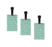 Bird Printed Patterns Print Fashion and Minimalist Luggage Label Suitcases Personalized Name Id Travel Identification Label with Adjustable Strap.