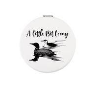 Bird Pun Gift A Little Bit Loony Pocket Mirror Bird Watcher Gift Loon Bird Gift Loon Lover Gift (loony M UK)