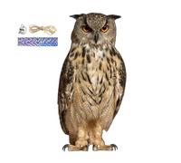 Bird Repellent Bell - Realistic Scarecrow Bait, Owl Hawk Deterrent, Garden Protection Ornament, Noise Activated Bird Scarecrow Fake for Yard, Indoor and Outdoor, Garden, Terr