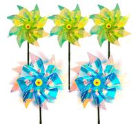 Bird Repellent Reflective Windmill,Sparkly Foil Windmills Reflective Birds Deterrent,Scare and frighten Birds,pigeons deterrent (C-5pcs)