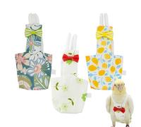 Bird Reusable Washable 3-Piece Parakeet Flight Suit for Finches, Inseparable Conurs, African Grey Finches, Beos Macaws