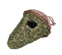 Bird Roosting Pocket - Natural Hanging Shelter For Hummingbirds Outdoor Rest, Woven Breathable Nest Design Rustic Style Finish, Hanging Loop + Stable Perch Support System, Plant Fibre Sturdy Long Last