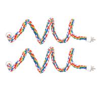 Bird Rope Perch 2Pcs 24 Inch, Colorful with Suction Cup for Parrot Cage
