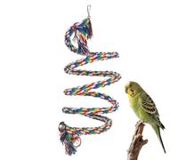 Bird Rope Perch | Interactive Pet Bell - Parakeet Cage & Climbing Toys | Indoor Chew & Climb Play for Canary Parrots and