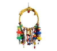 Bird Rope Ring Swing - 17cm Long Cotton Perch Toy Hanging Cage Accessories | Parakeet, Cockatiel, Lovebird, Finch, Canary, Climbing, Exercise, Enrichment