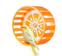 Bird Running Wheel Toy, Interactive Spinning Parakeet Toys & Exercise Wheel, Cockatiel Foraging Toy, Silent Bird Cage Accessories with 5/8" Spacing, Enrichment Toy for Budgie Lovebirds Conures (Small)