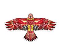 Bird Scare Kite, Eagle Hawk Kite, Farm Crop Protector, 1.2m Waterproof Polyester Flying Kites with 20m Line for Garden Orchard Rice Field Fish Pond (red)
