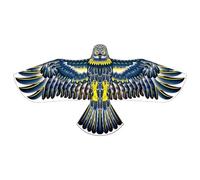Bird Scare Kite, Eagle Hawk Kite, Farm Crop Protector, 1.2m Waterproof Polyester Flying Kites with 20m Line for Garden Orchard Rice Field Fish Pond (blue)