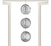 Bird Scare Wind Spinners - Mirror Round Reflector, 3D Hanging Ornament | Reflective Backyard Security Device, Weatherproof Rotating Decorative Scaring Sculpture For Garden