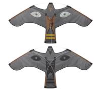 Bird Scarer Flying Kite - Hawk Kite Bird Scarer With Reflective Eyes, Birds Control Telescopic BirdScarer For Gardens, Hawk Flying Kites Birds RepellerKite Farm Protector For Backyard Lawn Farm Field