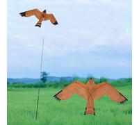 Bird Scarer Kite With Pole, Flying Eagle Kites, Hawk Kite To Scare Birds, Bird Repeller Kites, Crops Farm Protector, For Garden Backyard Lawn Field