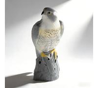 Bird Scarer, Lifelike Resin Hawk Eagle Decoy with Weighted Base for Garden Balcony Rooftop Protection, Realistic Bird Deterrent Statue for Outdoor Decoration, Waterproof Scarecrow for Orchard Patio