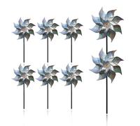 Bird Scarers for Gardens - ShiningUU 8-Pack Wind-Driven Reflective Windmills for Garden & Farm | Outdoor Spinner Scare Device for Crops, Windows & Patios