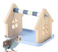 Bird Seat for the Cage, Enriching Interactive Pet Toy, Bird Perch with Toy and Tray - for Aviaries, Indoor and Outdoor Canaries, Inseparable Cockatiels