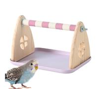 Bird Seat for the Cage, Interactive 5-in-1 Cage Toy Accessories, Bird Activity Toy, Perch with Tray, for Budgies, Cockatiels, Lovebirds and Large Parakeets